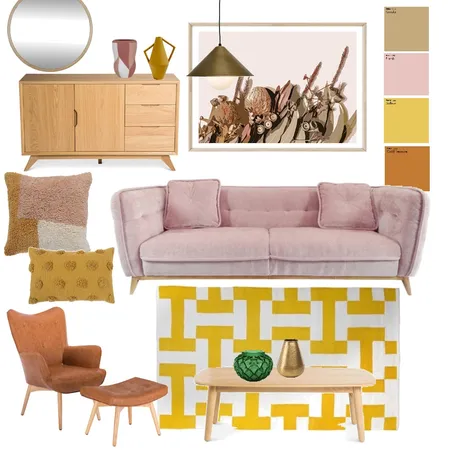 Mid century living room Interior Design Mood Board by OnyxTahuri on Style Sourcebook