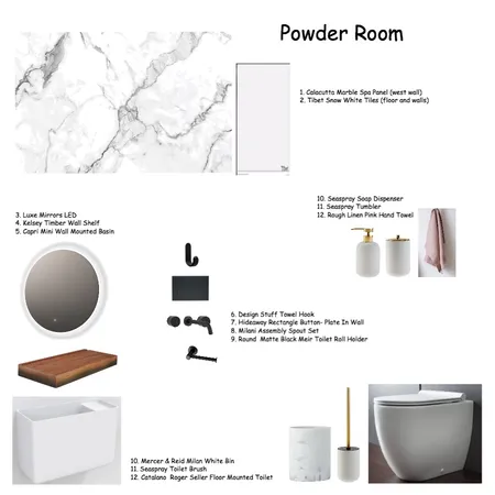 Powder Room Interior Design Mood Board by studio38interiors on Style Sourcebook