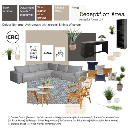 CRC Reception Area sample 4 Interior Design Mood Board by Zellee Best Interior Design on Style Sourcebook