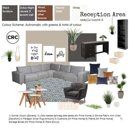 CRC Reception Area sample 2 Interior Design Mood Board by Zellee Best Interior Design on Style Sourcebook