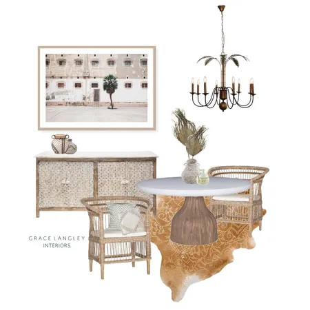 Boho Dining Interior Design Mood Board by GraceLangleyInteriors on Style Sourcebook