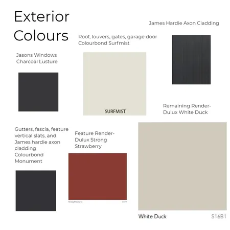 32 Legana Exterior Colours 2 Interior Design Mood Board by Belle Interiors on Style Sourcebook