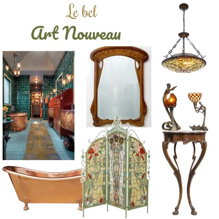 Le bel Art Nouveau Interior Design Mood Board by Laczi Emôke on Style Sourcebook