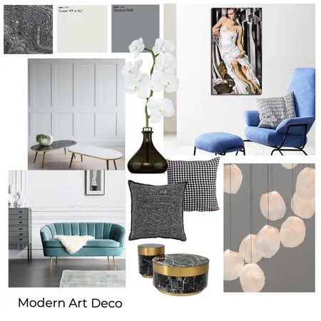 Modern Art Deco Interior Design Mood Board by SaskiaHayes on Style Sourcebook