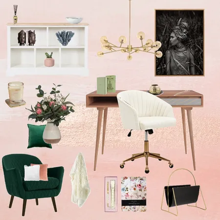 Luxe Study Interior Design Mood Board by Rhea Panizon Interiors on Style Sourcebook
