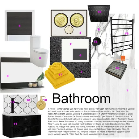 Bathroom Module 9 Interior Design Mood Board by CindyBee on Style Sourcebook