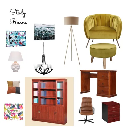 Study Room Interior Design Mood Board by Priyanka Girish on Style Sourcebook