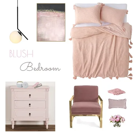 Blush Bedroom Interior Design Mood Board by splhomes on Style Sourcebook
