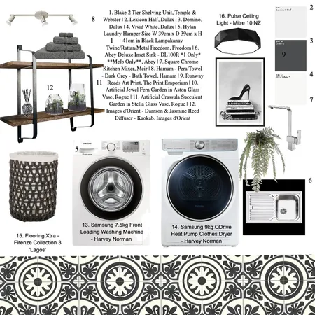 Laundry SAMPLE Interior Design Mood Board by brittanyhomannz on Style Sourcebook