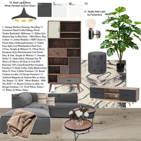 Living Area SAMPLE Interior Design Mood Board by brittanyhomannz on Style Sourcebook