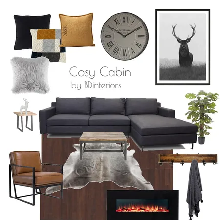 Cosy Cabin - Living Room Interior Design Mood Board by bdinteriors on Style Sourcebook