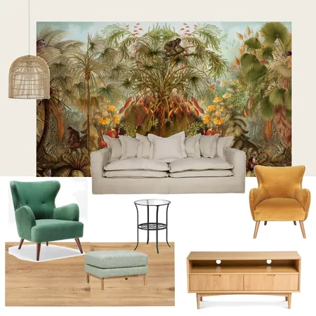 boho living room green jungle Interior Design Mood Board by Holi Home on Style Sourcebook
