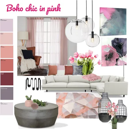 shades of pink Interior Design Mood Board by Tasleema Jungal on Style Sourcebook