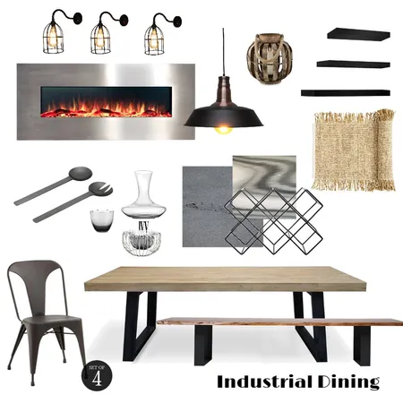 Industrial Dining Interior Design Mood Board by MerakiDesire on Style Sourcebook