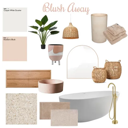 Blush Bathroom Interior Design Mood Board by Ella Todd on Style Sourcebook