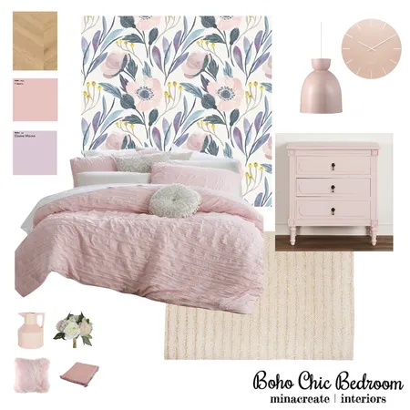 Boho Chic Bedroom Interior Design Mood Board by minacreate | interiors on Style Sourcebook