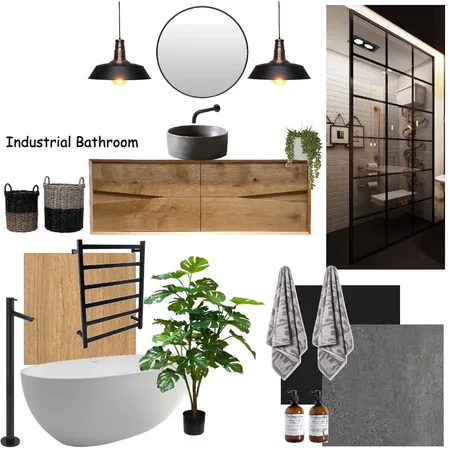 Industrial Bathroom Interior Design Mood Board by annawalker on Style Sourcebook