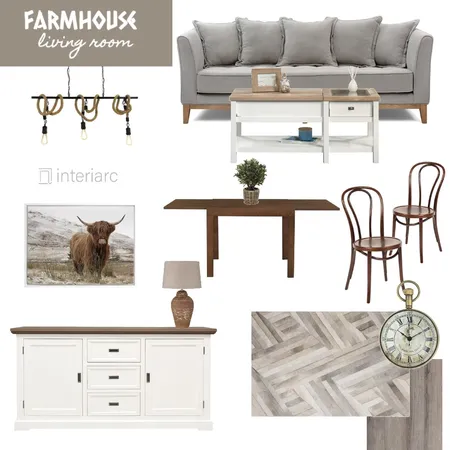 Farmhouse Living&Dining Room Interior Design Mood Board by interiarc on Style Sourcebook