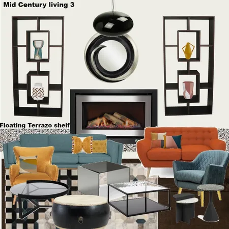 Mid Century Living 3 Interior Design Mood Board by Jo Laidlow on Style Sourcebook