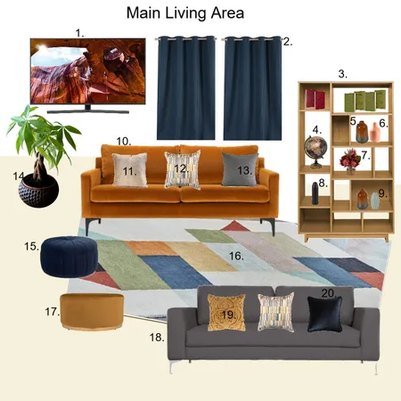 sample board - Airbnb Living Interior Design Mood Board by momomo on Style Sourcebook