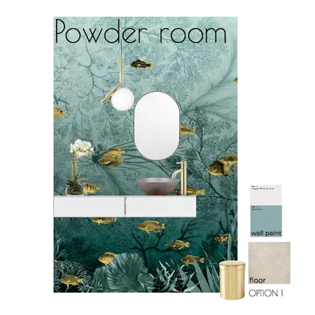 Powder room option 1 Interior Design Mood Board by InStyle Idea on Style Sourcebook