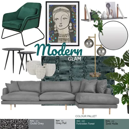 Modern Glam Interior Design Mood Board by CourtneyDedekind on Style Sourcebook