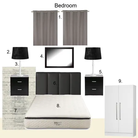 Sample board Airbnb Bedroom Interior Design Mood Board by momomo on Style Sourcebook