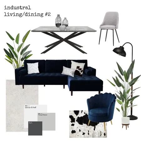 Industrial Display Living Interior Design Mood Board by Charming Interiors by Kirstie on Style Sourcebook