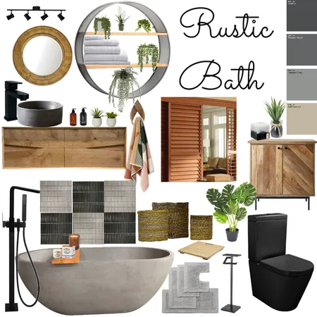 rustic bath Interior Design Mood Board by Tasleema Jungal on Style Sourcebook