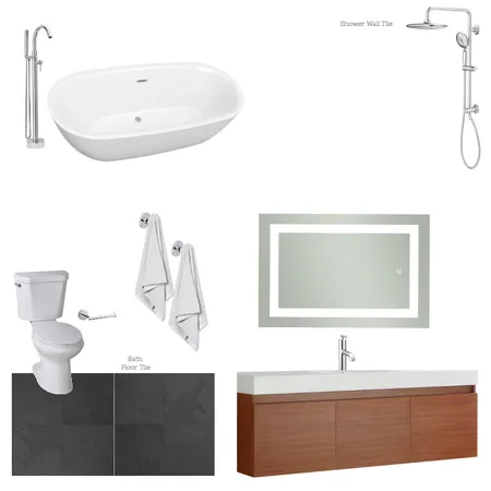 Bragg Master Bath Interior Design Mood Board by Payton on Style Sourcebook