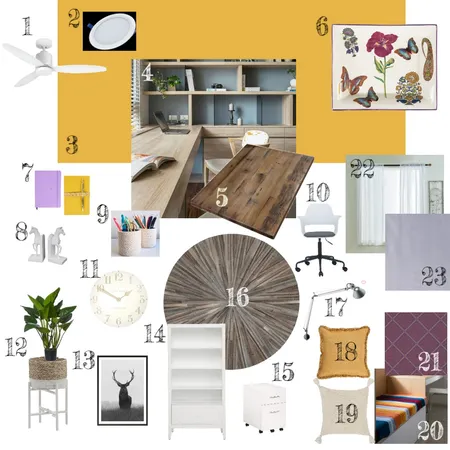 Study room Interior Design Mood Board by yunayyx on Style Sourcebook