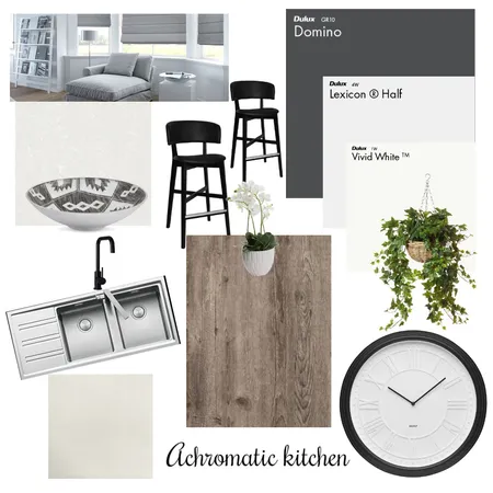 Achromatic kitchen Interior Design Mood Board by Harford Jo Interiors on Style Sourcebook