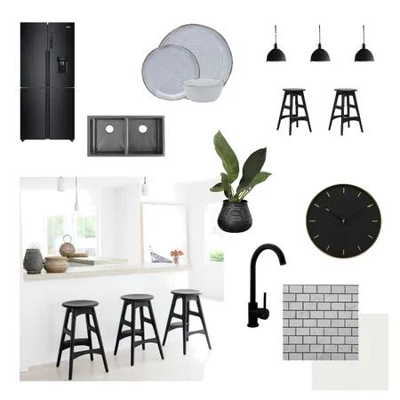 Monochrome Kitchen Interior Design Mood Board by Rach_Vogue17 on Style Sourcebook