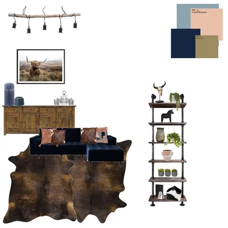 Rustic with coral Interior Design Mood Board by DesignNess99 on Style Sourcebook