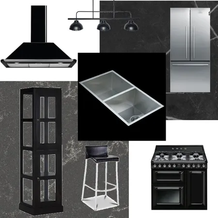 Black Kitchen Interior Design Mood Board by Naomi Frash on Style Sourcebook