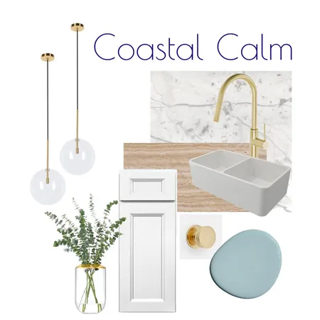 Coastal Calm Flat Lay Kitchen Interior Design Mood Board by Kohesive on Style Sourcebook
