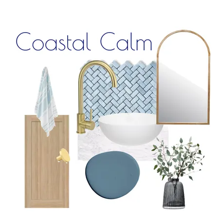 Coastal Calm Flat Lay Bathroom Interior Design Mood Board by Kohesive on Style Sourcebook