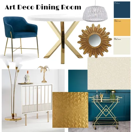 Art Deco Dining Room Interior Design Mood Board by Sarstally on Style Sourcebook