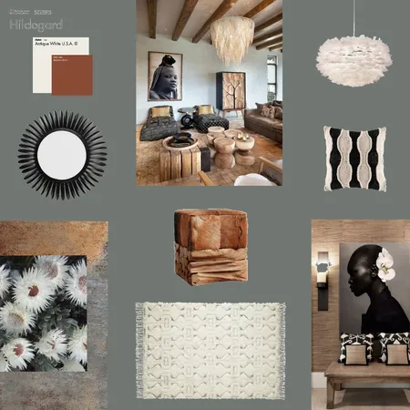 African Inspired Interior Design Mood Board by Fiona Barbour on Style Sourcebook