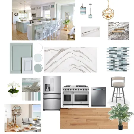 Modern Coastal Kitchen Interior Design Mood Board by LBKsun on Style Sourcebook