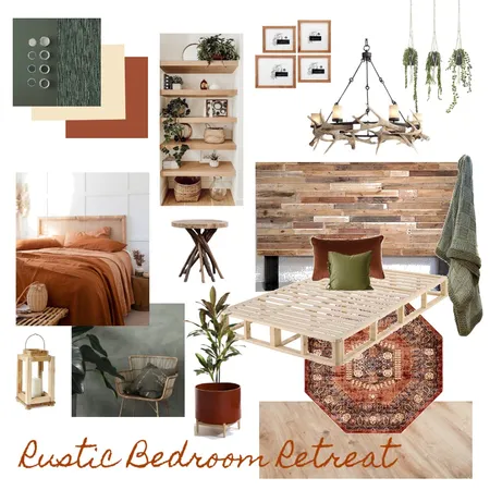 Rustic Bedroom Retreat Interior Design Mood Board by JPFantin on Style Sourcebook