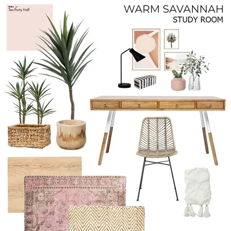 WARM SAVANNAH STUDY ROOM Interior Design Mood Board by zahraalibasye_interiors on Style Sourcebook