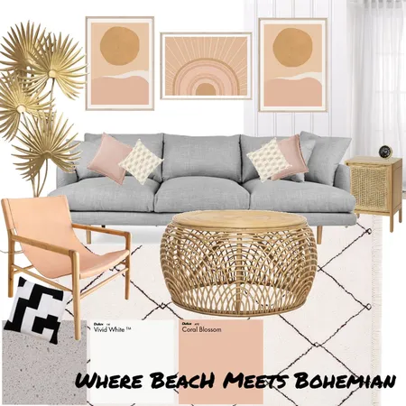 Where Beach Meets Bohemian Interior Design Mood Board by Grace Quinn Interiors on Style Sourcebook
