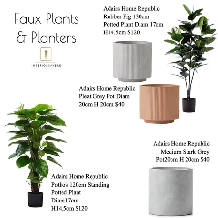 9 Burt St Rozelle Faux Plants & Planters Interior Design Mood Board by jvissaritis on Style Sourcebook
