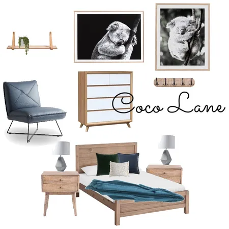 N.Coogee Ethans Bedroom Interior Design Mood Board by CocoLane Interiors on Style Sourcebook