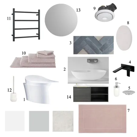 Accented Achromatic WC Interior Design Mood Board by andisomorjai on Style Sourcebook