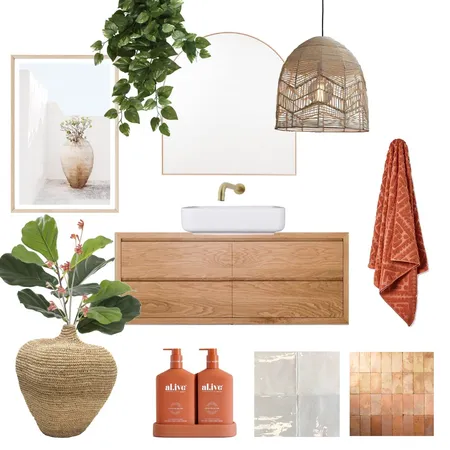 terracotta bathroom Interior Design Mood Board by Lili on Style Sourcebook
