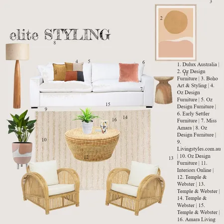 Casual Living Interior Design Mood Board by Elite Styling on Style Sourcebook