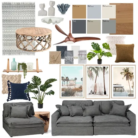 Coastal Living Room Interior Design Mood Board by Roetiby Kate-Lyn on Style Sourcebook