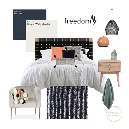 Freedom Bedroom Interior Design Mood Board by Layered Interiors on Style Sourcebook